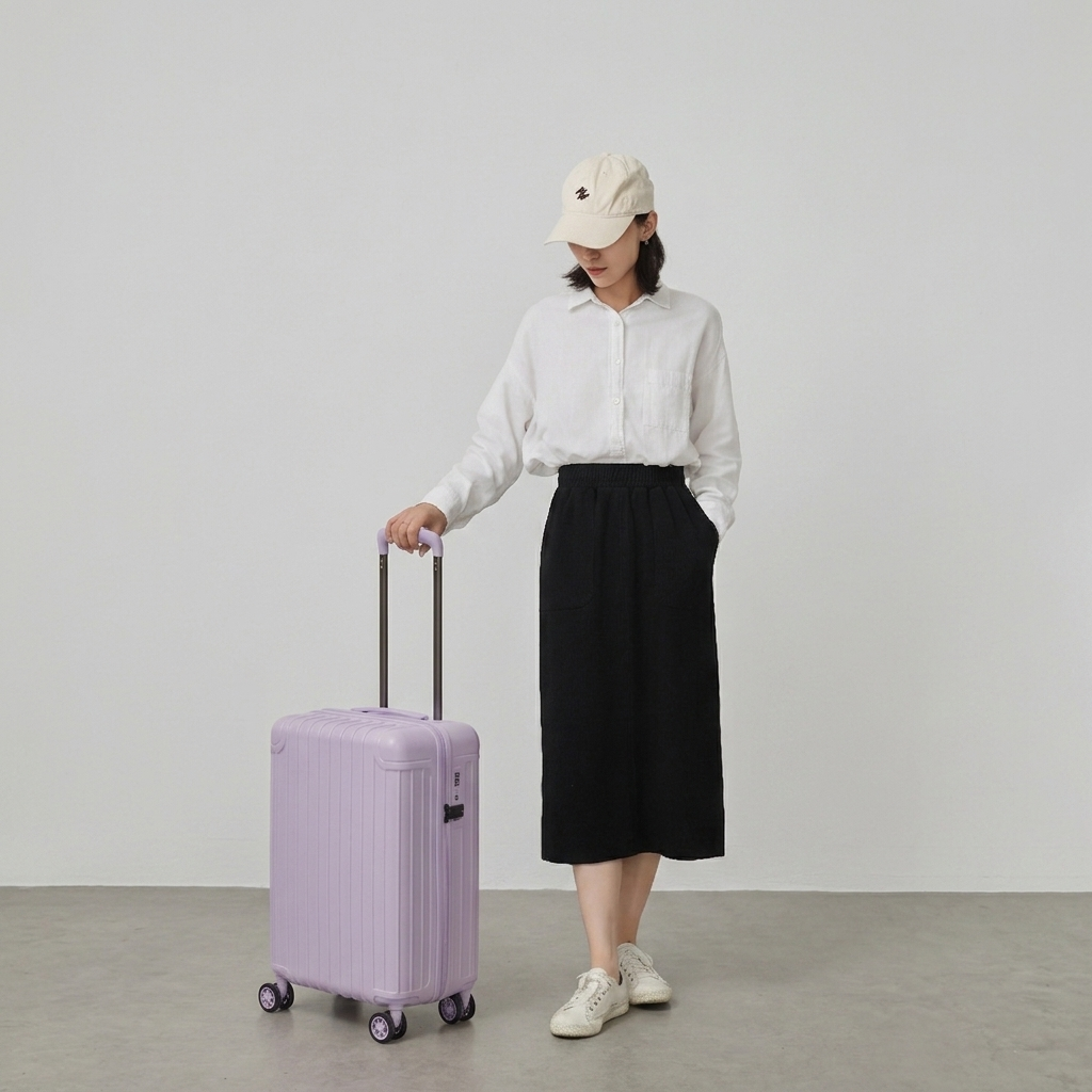Riseloo 20" Lavender Hardshell Carry-On