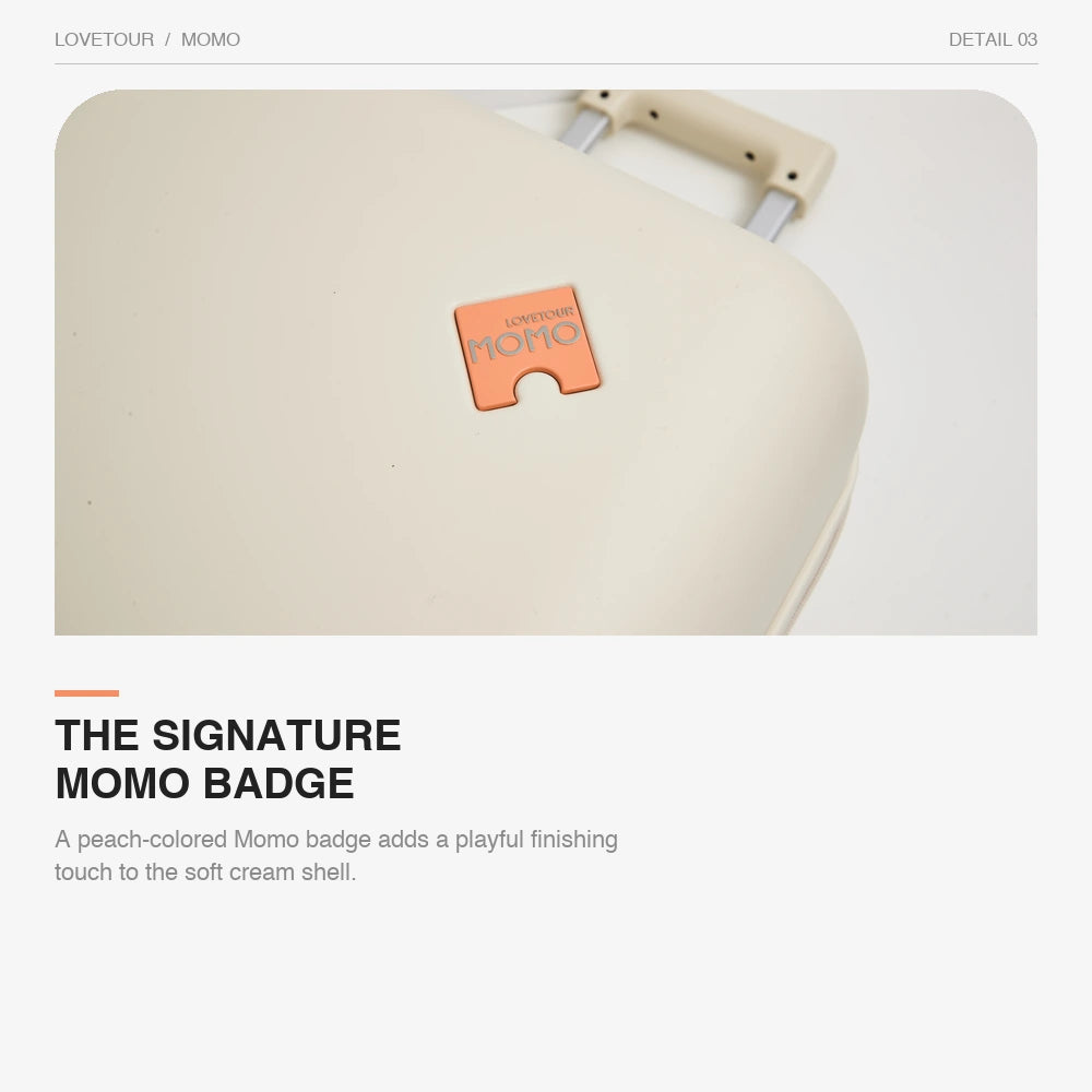 Lovetour MOMO Hardshell Luggage with 3″ Spinner Wheels – Cream Cloud