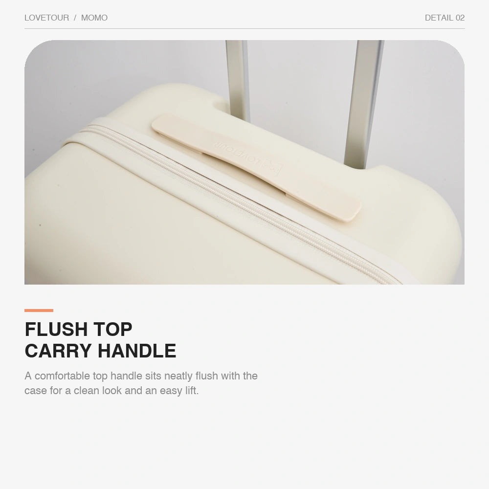 Lovetour MOMO Hardshell Luggage with 3″ Spinner Wheels – Cream Cloud