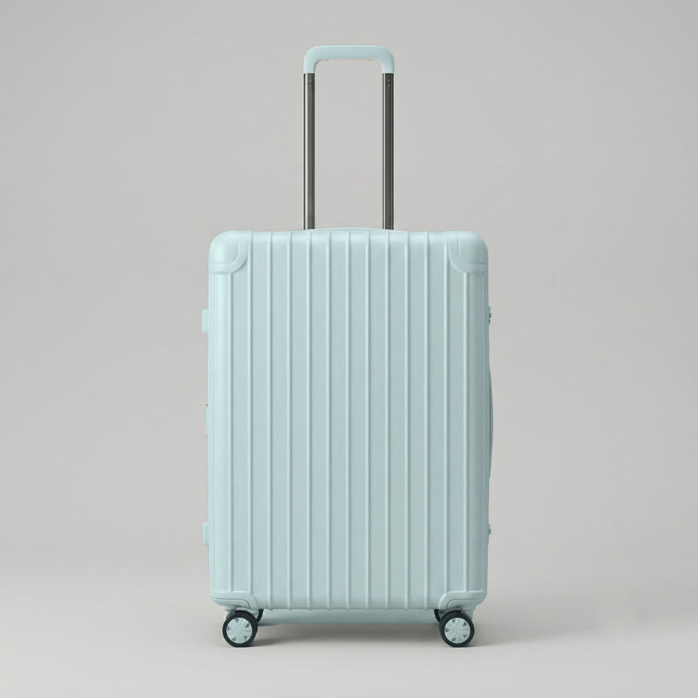 Lovetour ultra-lightweight light blue carry-on suitcase front view