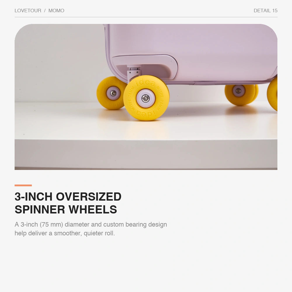 Lovetour MOMO Hardshell Luggage with 3″ Spinner Wheels – Lavender Mist