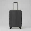Lovetour ultra-lightweight carry-on luggage in charcoal grey, front view showing vertical ribbed design